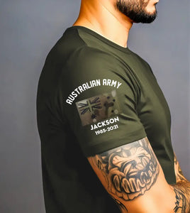 Personalized Australian Army Flag Custom Name & Time T-shirt Printed KVH24705