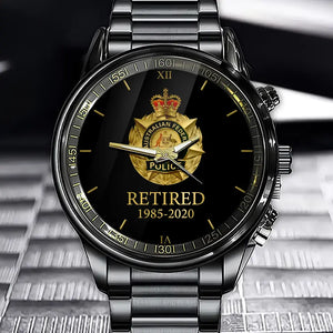 Personalized Retired Australian Police Custom Time Watch Printed QTKH24710