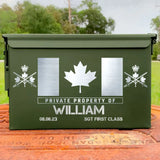 Personalized Private Property Of Canadian Veteran Custom Name & Time Ammo Box Printed QTKH24761