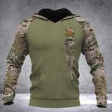 Personalized US Solider/ Veteran With Name and Rank Camo Hoodie 3D Printed QTDT0202