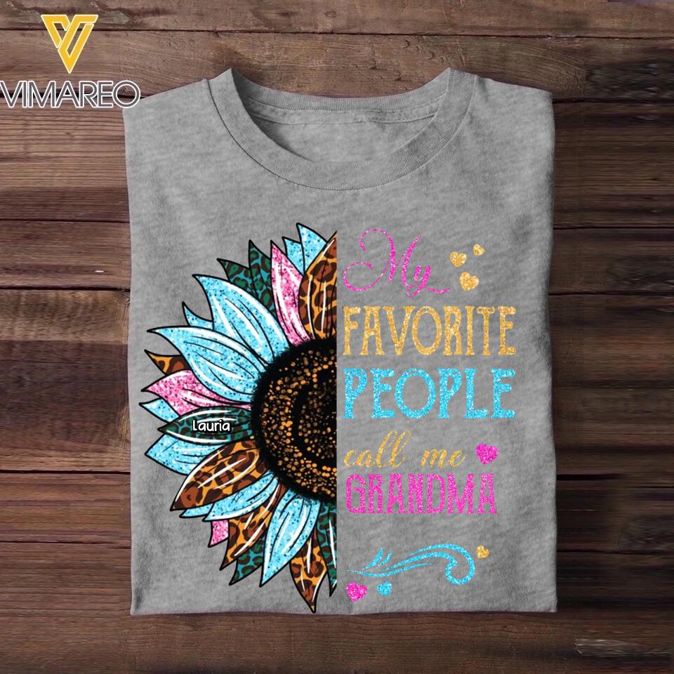 Personalized Grandma Sunflower Tshirt or Sweatshirt Printed QTDT1602