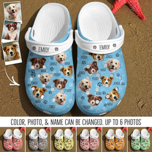 Personalized Upload Your Dog's Photo Clog Slipper Shoes Printed 23MAR-DT03