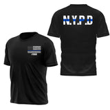Personalized Thin Blue Line Law Enforcement Sheepdog Custom Your ID And Department Tshirt 2D Printed