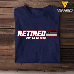 Personalized Retired US Firefighter Officer T-shirt Printed QTKH23921