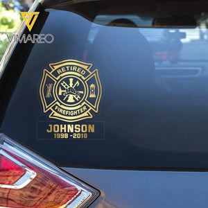 Personalized Firefighter Retired Decal Printed QTKH823