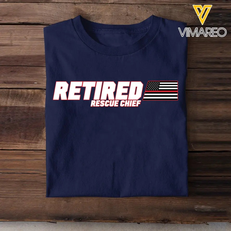 Personalized Retired Firefighter T-shirt Printed QTKVH951