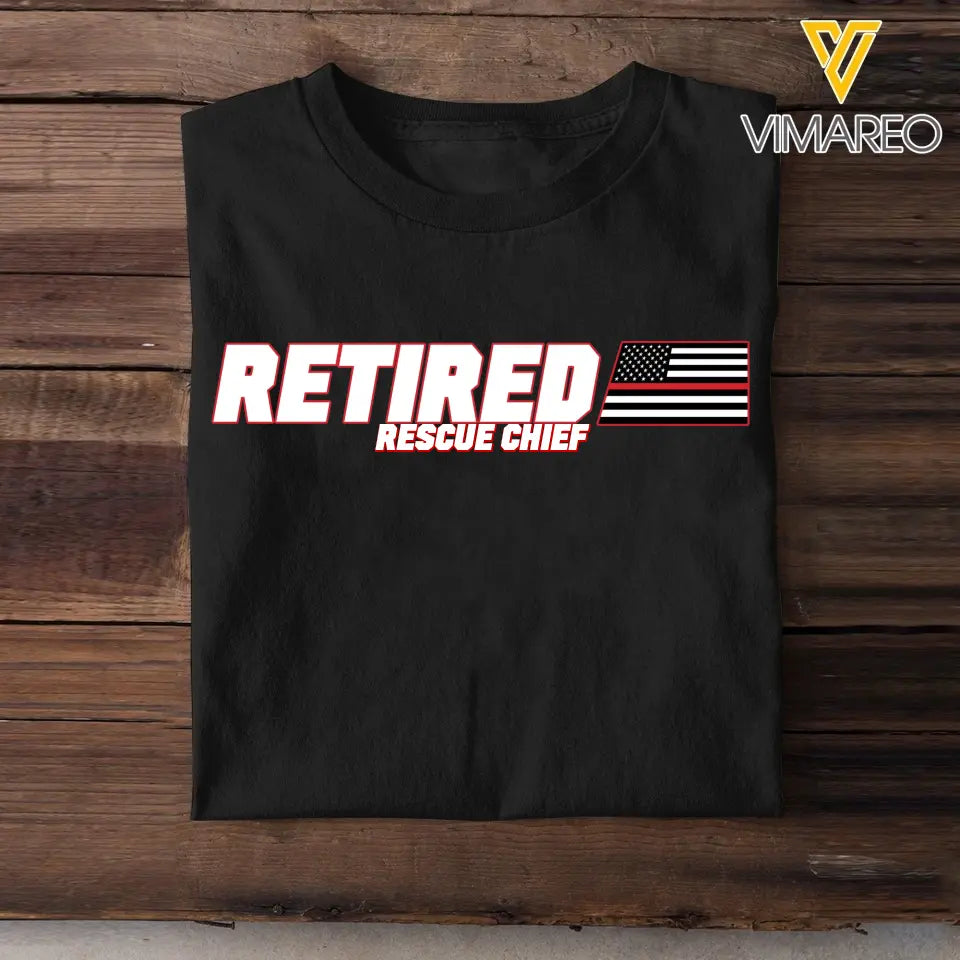 Personalized Retired Firefighter T-shirt Printed QTKVH951