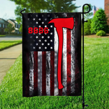 Personalized US Firefighter Garden Flag Printed KVH23975