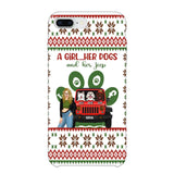 Personalized A Girl Her Dogs And Her Jeep Jeep Girl Phonecase Printed MTHN231038