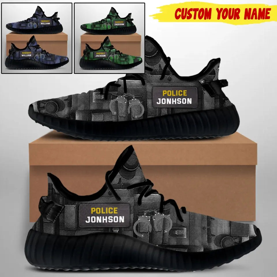 Personalized Police Custom Name Yeezy Shoes Printed KVH231100