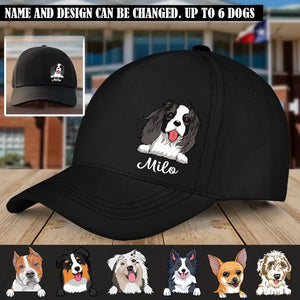 Personalized Dog Names Dog Lovers Gift Black Cap Printed KVH1119