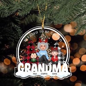 Personalized Blessed To Be Called Grandma Christmas Gift Acrylic Ornament Printed HN231149
