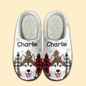 Personalized Christmas Gift For Dog Lover Slippers Printed QTLVA1166