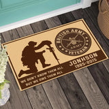Personalized British Army Veteran Custom Name & Time We Don't Know Them All But We Owe Them All  Doormat Printed LDMKVH231179