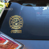Personalized Firefighter Retired Decal Printed QTKH1181