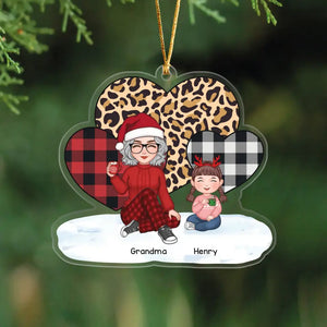 Personalized Grandma & Kids Custom Name Christmas Gift Acrylic Ornament Printed LDMLVA231177