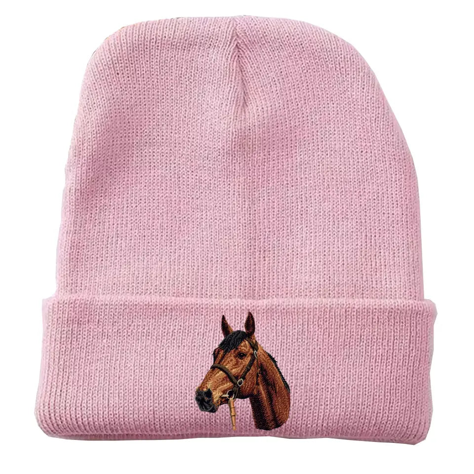 Personalized Upload Your Horse Photo Embroidered Beanie Printed VQ231235