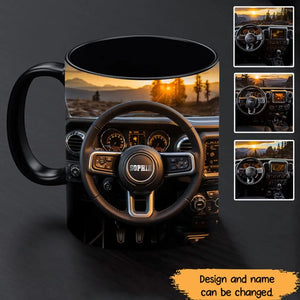 Personalized Jeep Wrangler Custom Name Black Mug Printed HN231274