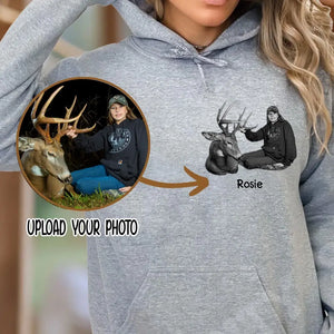 Personalized Upload Your Deer Photo Hoodie 2D Printed KVH231410