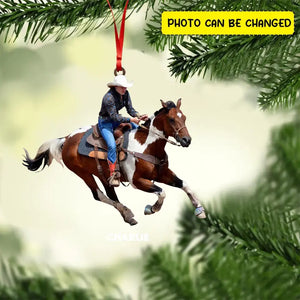 Personalized Horse Lover Upload Photo Ornament Printed VQDM2209