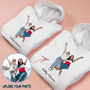 Personalized Upload Your Photo Bestie Gift Hoodie 2D Printed HN231452