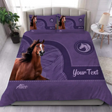 Personalized Upload Your Horse Photo Horse Lovers Gift Bedding Set Printed HN231621