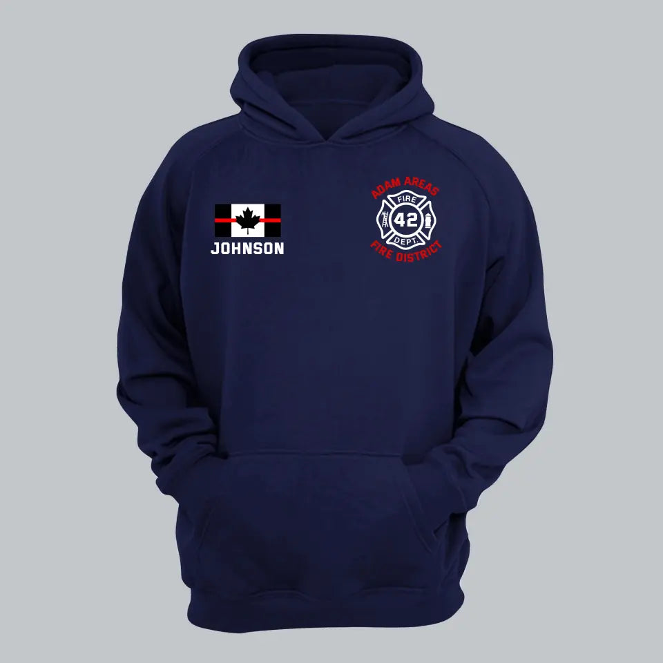 Personalized Canadian Firefighter Department Custom Name & ID Hoodie 2D Printed KVH231624