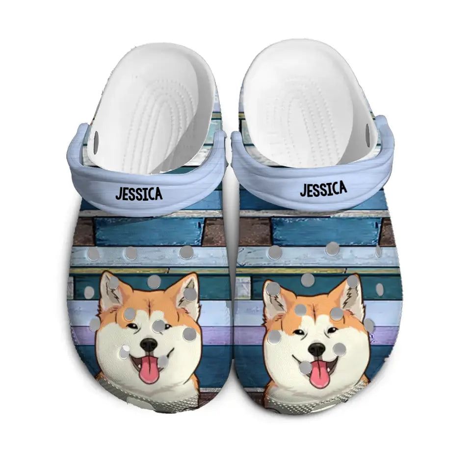 Personalized Dog Cute Dog Lovers Gift Clogs Slipper Shoes Printed HN2469
