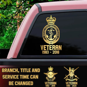 Personalized New Zealand Veteran Custom Served Time Decal Printed QTVQ24114