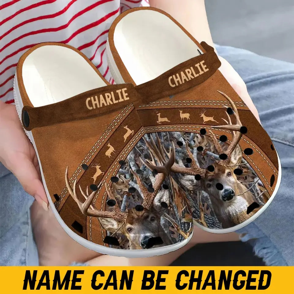 Personalized Deer Hunting Clogs Slipper Shoes Printed LVA24136