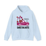 Personalized Nana's Sweethearts Hearts Pink Car Kid Name Valentine's Day Gift Sweatshirt or Hoodie 2D Printed QTHN24167