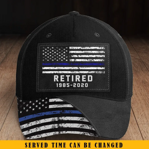 Personalized Retired US Police Custom Served Time Cap 3D Printed KVH24188