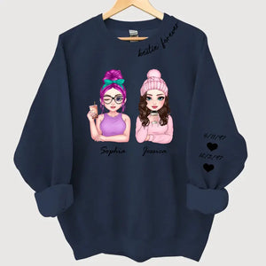 Personalized Bestie Forever Gift for Best Friends  Sweatshirt Printed HN24381