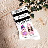 Personalized Congrats On Being My Bestie You Lucky Bitch Bestie Gift 3D Socks Printed HN24417