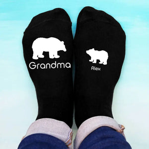 Personalized Grandma Bear Custom Name 3D Sock Printed LVA24422