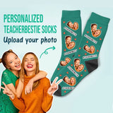 Personalized Upload Your Photo Teacherbestie Best Friend Gift 3D Socks Printed HN24509