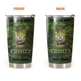 Personalized Canadian Army Rank Camo Tumbler Printed KVH24523