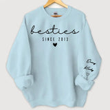 Personalized Bestie Custom Name Best Friend Gift Sweatshirt Printed LVA24507