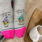 Personalized I Wish You Lived Next Door Bestie Gift 3D Socks Printed LVA24570