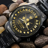 Personalized Canadian Army Veteran Custom Name & Time Watch Printed QTKH24576