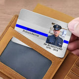 Personalized Upload Your Photo Retired German Police Officer Aluminum Wallet Card Printed QTVQ24577