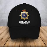 Personalized UK Police Logo Custom Name & Time Black Cap Printed QTLVA24629