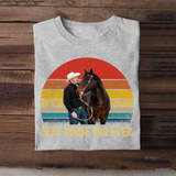 Personalized Upload Your Horse Photo Best Horse Dad Ever T-shirt Printed HN24675
