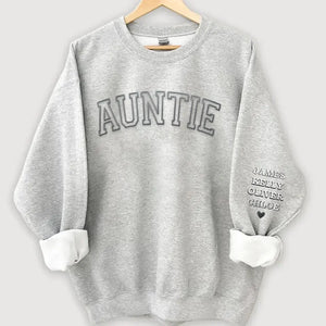 Personalized Auntie & Kid Names Sweatshirt Printed LVA24733