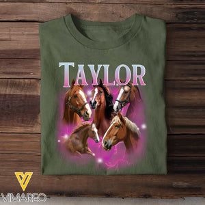 Personalized Upload Your Horse Photo Horse Lovers Gift T-shirt Printed HN24754