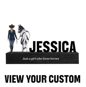 Personalized Just A Girl Who Loves Horses LED Lamp Night Light Printed VQ24838