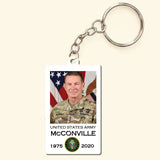 Personalized Upload Your Photo US Veteran Custom Name & Served Time Acrylic Keychain Printed VQ24864
