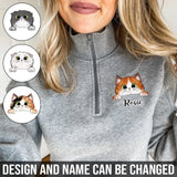 Personalized Cute Cat Cat Names Cat Lovers Gift Stand Collar Zipper Sweatshirt 3D Printed HN241002