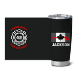 Personalized Canadian Firefighter Custom Name, Department & ID Tumbler Printed KVH241076