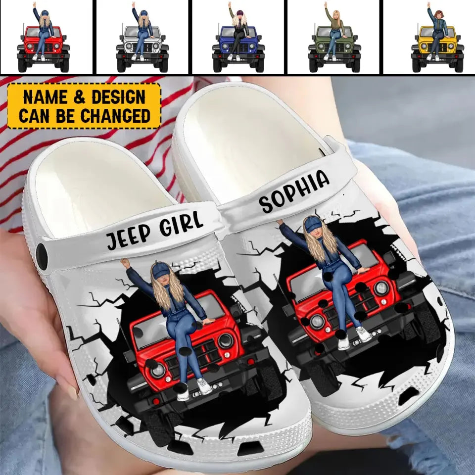 Personalized Jeep Girl Jeep Lovers Gift Clogs Slipper Shoes Printed KVH241087